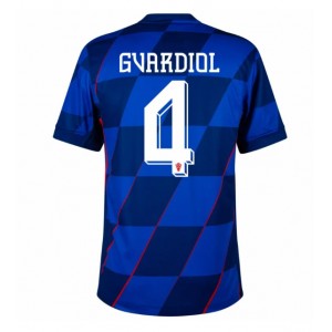 Fotbalové Dres Chorvatsko Josko Gvardiol #4 Venkovní Oblečení ME 2024 Krátký Rukáv